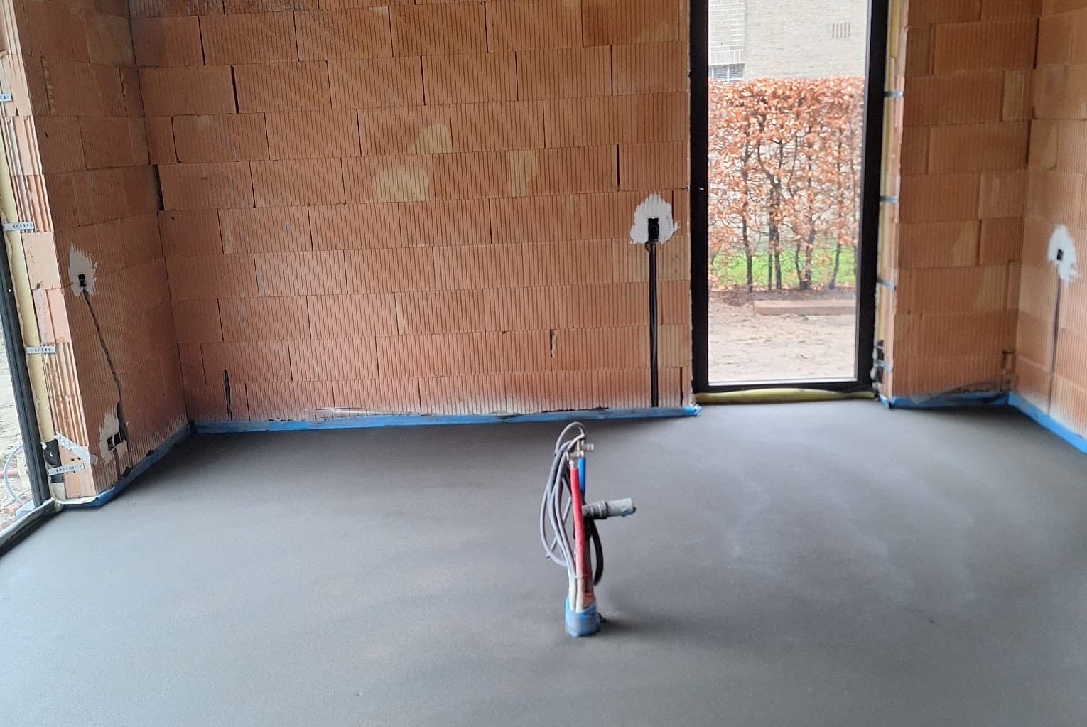 Chape in een nieuwbouwwoning